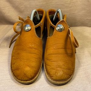 Handmade soft deer leather w/2 nickel buttons shoe 3